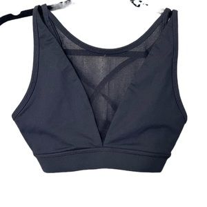 NWT GAIAM Jessica Biel Black High Neck Bra W/Dot Mesh Womens Size XS